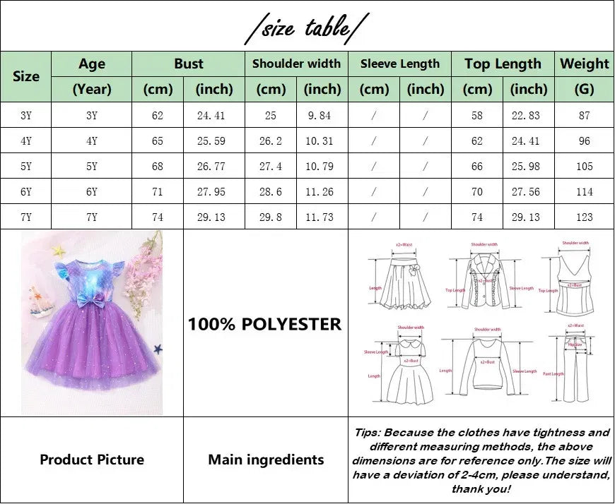 Color: PURPLE, Size: One Size, Ships From: CHINA, Height: 158 - KPop Demon Hunter Christmas Princess Dress Girl Fashion Casual Autumn Butterfly Dress Wedding Birthday Party Dress Gift Clothes