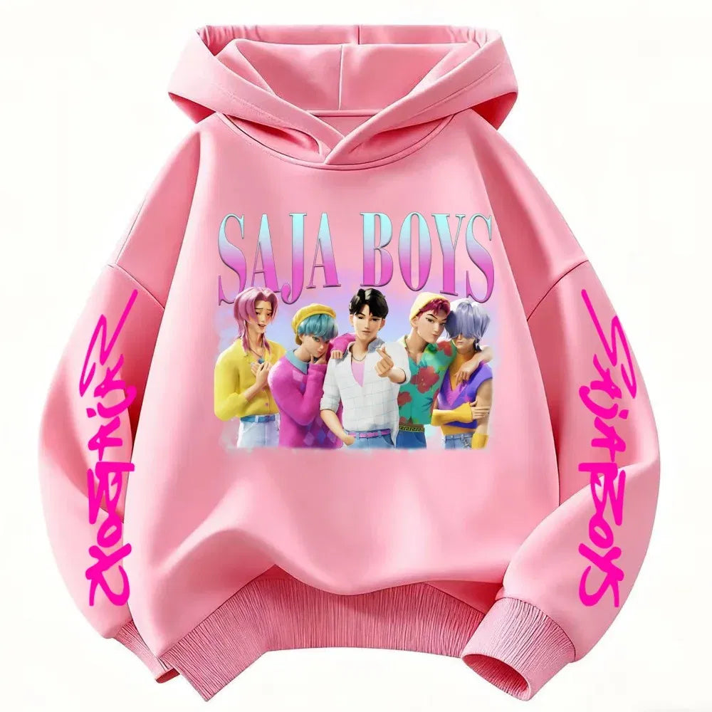 Christmas Kpop Witch Hunt Group Autumn/Winter Cartoon Hoodie Set for Boys, Girls & Kids ??