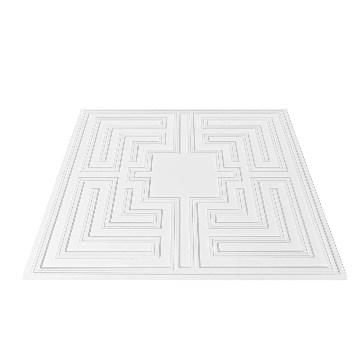 Ceiling Tiles, 12-Pack 24 x 24 in, Drop Ceiling Tiles Premium PVC Sheet, Easy Installation/ Cutting Plastic Glue-up Ceiling Tile, Ceiling Covering for Home/Office Decoration, White Echo Pattern