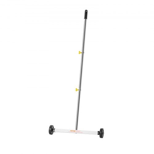 Magnetic Sweeper with Wheels, 17 inch, 10 lbs Load Capacity, Lightweight Magnetic Pickup Sweeper with Adjustable Handle, Pick Up Nails and Screws, Easy Cleanup for Garages, Roofing Projects