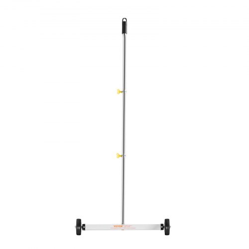Magnetic Sweeper with Wheels, 17 inch, 10 lbs Load Capacity, Lightweight Magnetic Pickup Sweeper with Adjustable Handle, Pick Up Nails and Screws, Easy Cleanup for Garages, Roofing Projects