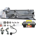 Metal Lathe Machine, 211 mm x 750 mm, Precision Benchtop Power Metal Lathe, 0-2500 RPM Continuously Variable Speed, 750W Brushless Motor Metal Gears, with Tool Box for Processing Precision Parts