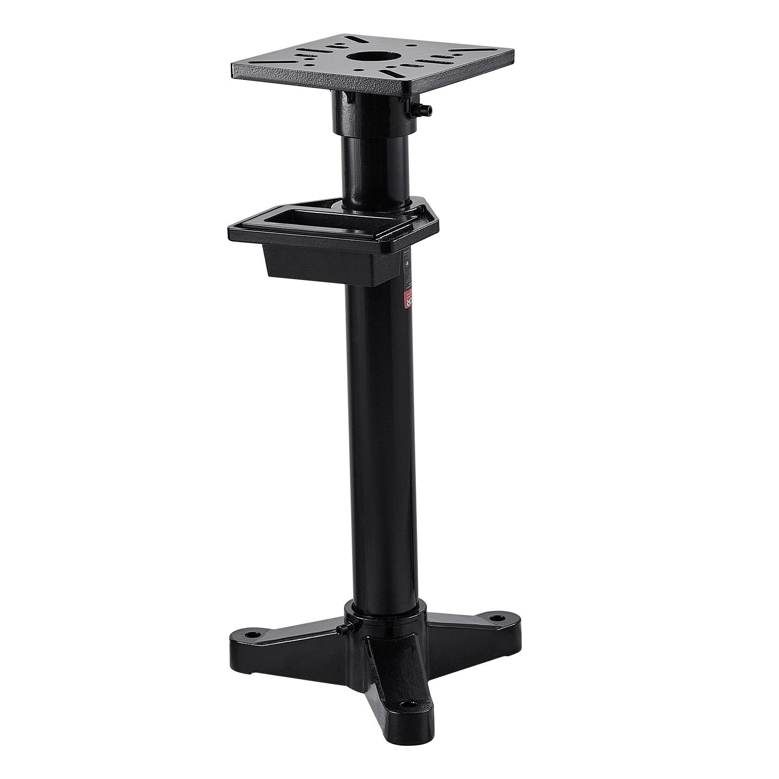 Bench Grinder Stand, Heavy-Duty Bench Grinder and Vise Floor Pedestal with 10.6" x 10.6" Mounting Plate, Pre-Cut Mounting Slots & Water Pot, Compatible with Most Bench Grinders