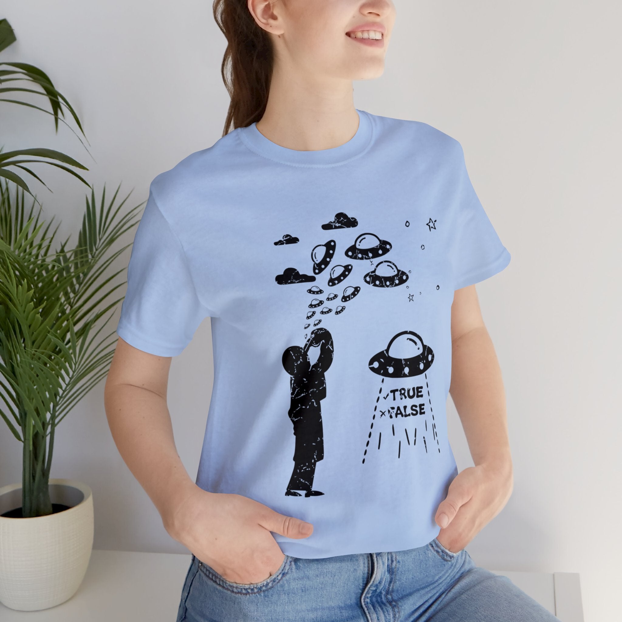 Baby Blue - XL - Are Aliens Real? Unisex Cotton T-Shirt