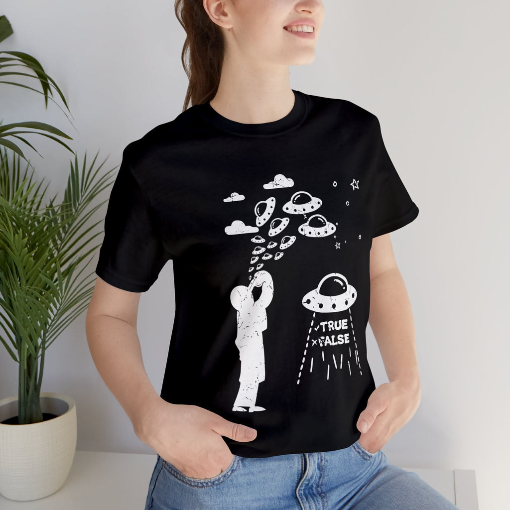 Black - L - Are Aliens Real? Unisex Cotton T-Shirt