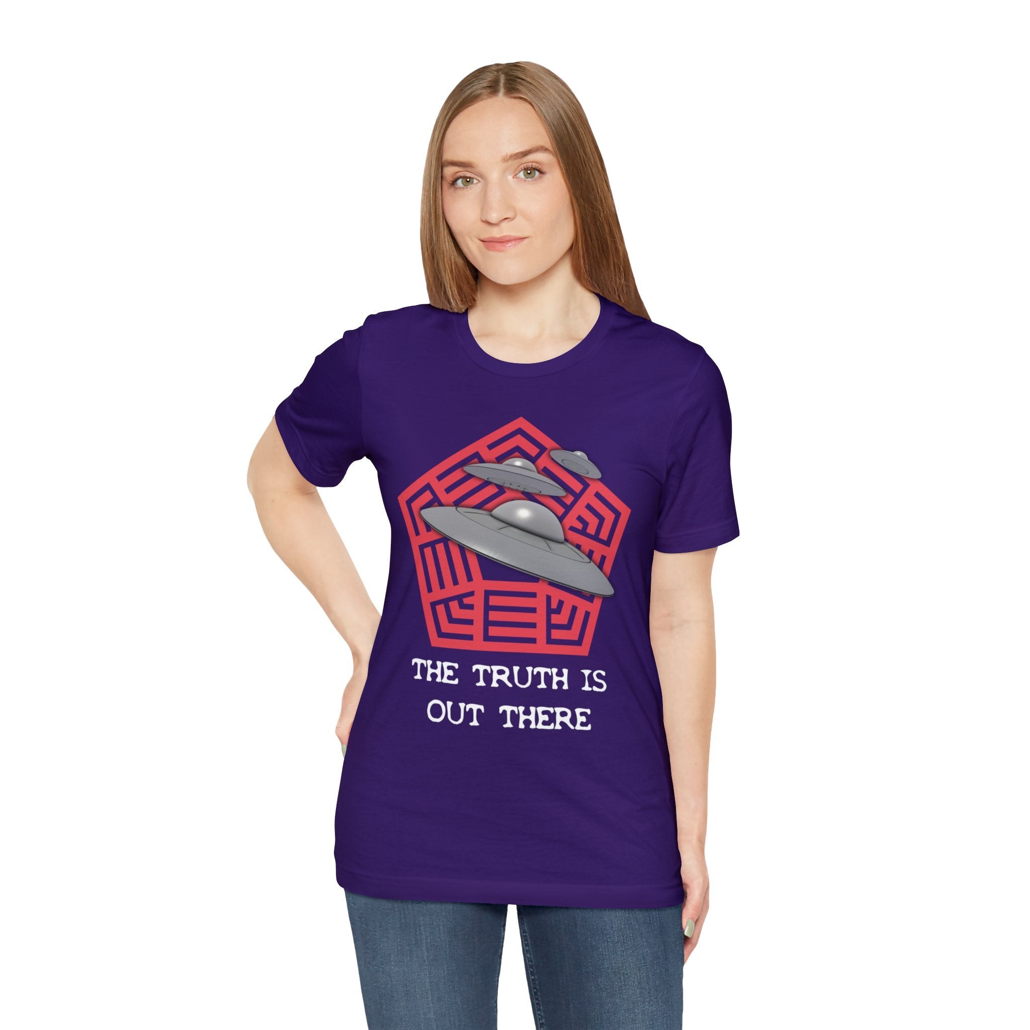 Purple - M - The Truth Is Out There Unisex Cotton T-Shirt