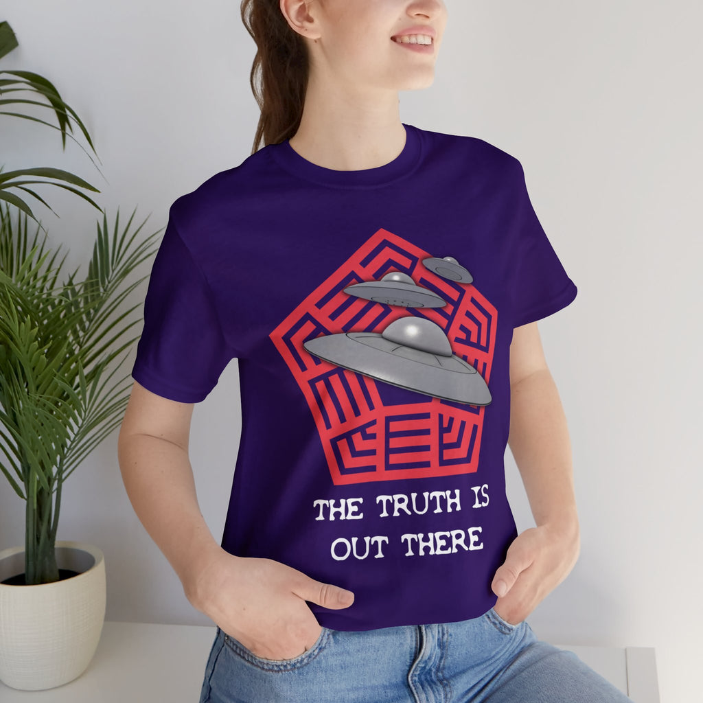 Purple - M - The Truth Is Out There Unisex Cotton T-Shirt