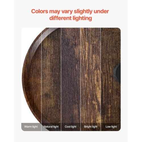 End Table, 2-Tier Round Side Table with Open Storage Shelves, Modern Nightstand Bedside Desk with USB & AC Charging Port, Wood Sofa Coffee Desk for Living Room, Bedroom, Office, Dorm, Brown