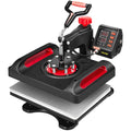 11 in 1 Heat Press, 12 x 15 Inch, Multifunctional Clamshell Printer, Digital Dual-Tube Heat Press Transfer Machine, Swing Away Sublimation Machine for T-Shirt Hat Cap Mug Plate Pen Shoes Black