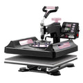 Heat Press Machine, 15 x 15 inch, 8 in 1 Heat Transfer Machine with 30 oz Tumbler Press, 360? Swing Away Digital T-Shirt Pressing Machine, Teflon Coating, for T-Shirts/Mugs/Hats/Plates, Black