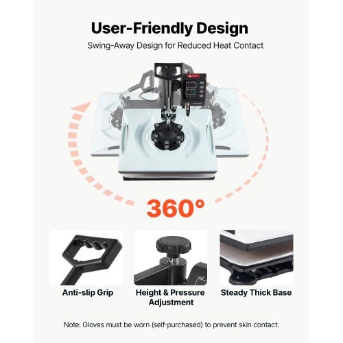 Heat Press Machine 12 x 15 in 5-in-1 Combo Sublimation Press Machine, Heat Up Fast and Even, Digital Precise Time and Temp Control, Multi-Function, for T-Shirts, Mugs, Tumblers, Caps, Plates