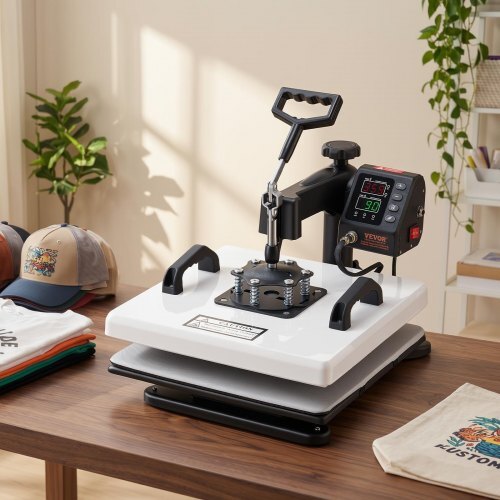 Heat Press Machine, 15 x 15 in, 8-in-1 Multifunction, 360? Swing Away, Heat Up Fast and Even, Digital Precise Control, Sublimation Press Machine for T-Shirts, Mugs, Tumblers, Caps, Plates