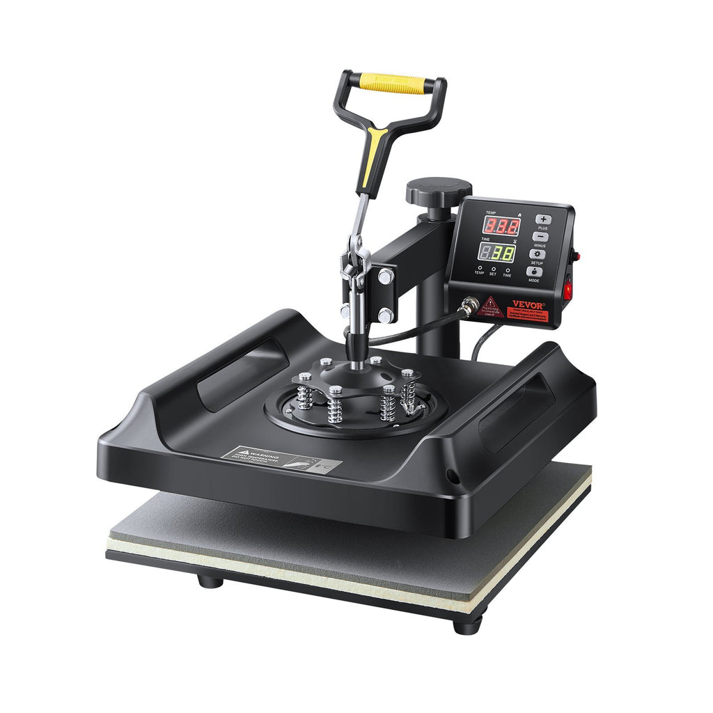 Heat Press Machine 8 in 1 Combo, Heat Press 15x15 in, Swing Away T Shirt Printing Machine Digital Control, Multifunction Transfer Machine Sublimation, for T-Shirt Hat Cap Mug Plate, Black