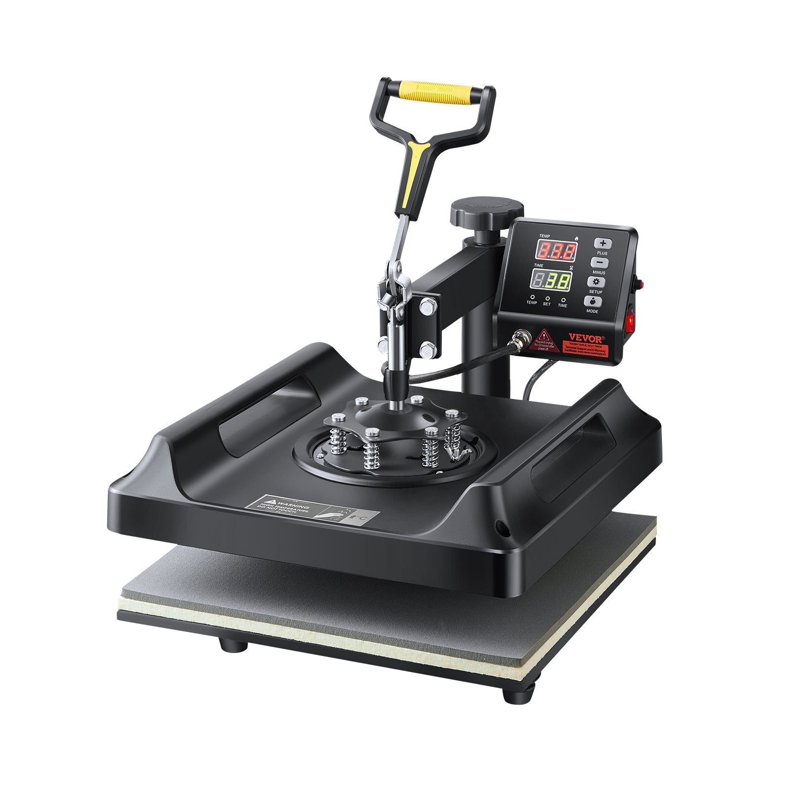 Heat Press Machine 8 in 1 Combo, Heat Press 15x15 in, Swing Away T Shirt Printing Machine Digital Control, Multifunction Transfer Machine Sublimation, for T-Shirt Hat Cap Mug Plate, Black