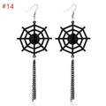 Wholesale Jewerly Spider Web with Long Chain Tassel Halloween Costume Earrings