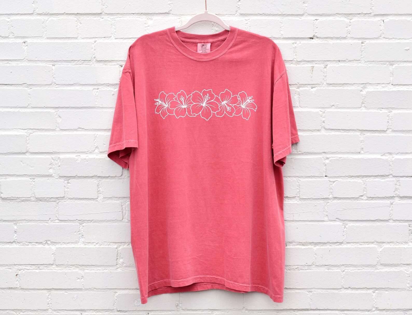 Hibiscus Flower Tshirt Aloha Hawaii Shirt Comfort Colors Tshirts Oversized T-shirt Beach T Shirt Summer Tee Vacation Shirt